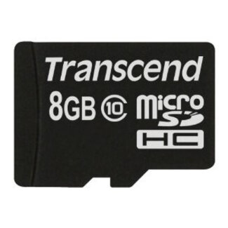 TRANSCEND INFORMATION Transcend TS8GUSDC10 8GB MicroSDHC Klasse 10 flashgeheugen