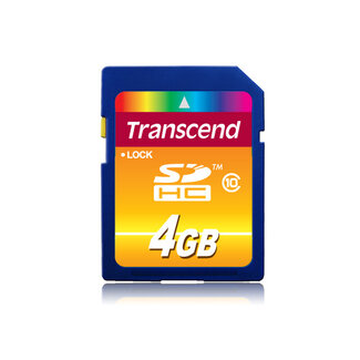 TRANSCEND INFORMATION Transcend TS4GSDHC10 4GB SDHC Klasse 10 flashgeheugen