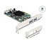 Delock PCI Express x4 Card to 2 x external USB 5 Gbps Type-A + 2 x internal USB 5 Gbps Type-A Dual Channel - Low Profile Form Factor