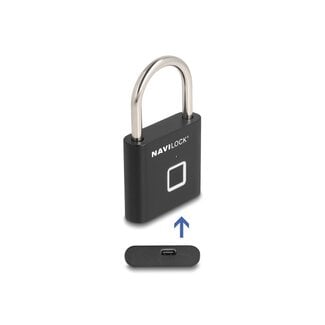 Navilock Navilock Padlock with fingerprint 75 x 45 x 13 mm black