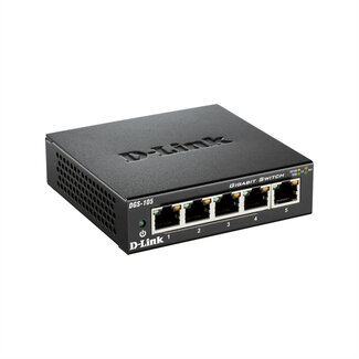 D-Link D-Link DGS-105 5-Poorts Gigabit Ethernet Desktop Switch