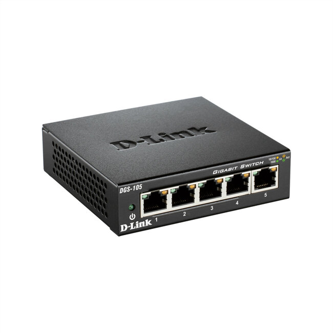 D-Link DGS-105 5-Poorts Gigabit Ethernet Desktop Switch