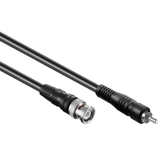 Universal BNC (m) - Tulp RCA (m) kabel | RG59 | 75 Ohm | 3 meter