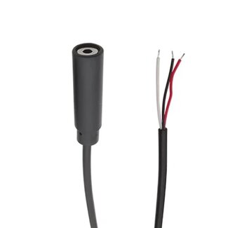 Universal 2,5mm Jack (v) stereo - open eind audiokabel | zwart | 0,25 meter