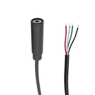 Dolphix 2,5mm Jack (v) 4-polig - open eind audiokabel | zwart | 0,25 meter