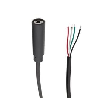 Universal 2,5mm Jack (v) 4-polig - open eind audiokabel | zwart | 0,25 meter