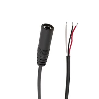 Universal 3,5mm Jack (v) stereo - open eind audiokabel | zwart | 0,30 meter