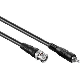 Universal BNC (m) - Tulp RCA (v) kabel | RG59 | 75 Ohm | 1 meter