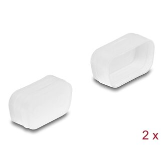 DeLOCK Delock Dust cover for D-Sub 9 / D-Sub 15 VGA male 2 pieces transparent