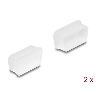 DeLOCK Delock Dust cover for D-Sub 9 / D-Sub 15 VGA female 2 pieces transparent