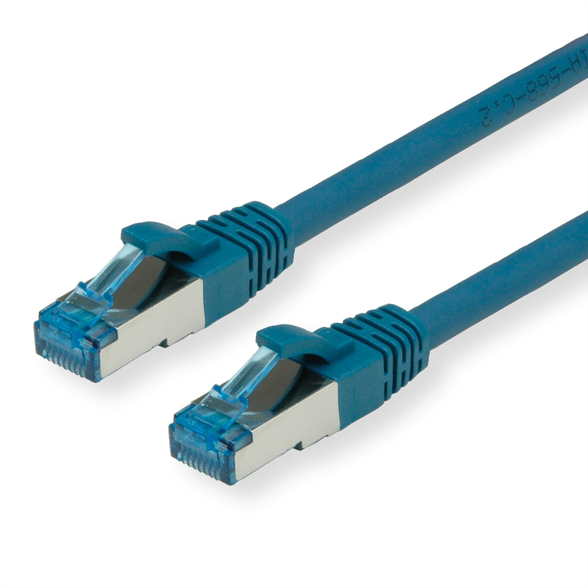 VALUE Patchkabel Kat.6A (Class EA) S/FTP (PiMF), LSOH, blauw, 0,15 m