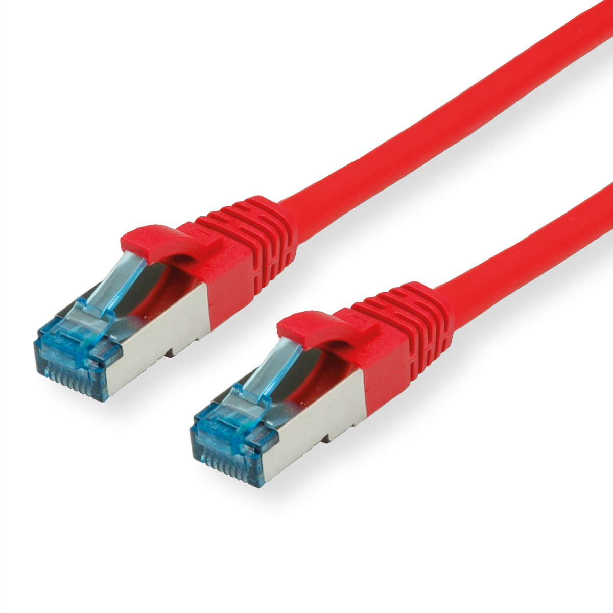 VALUE Patchkabel Kat.6A (Class EA) S/FTP (PiMF), LSOH, rood, 0,15 m