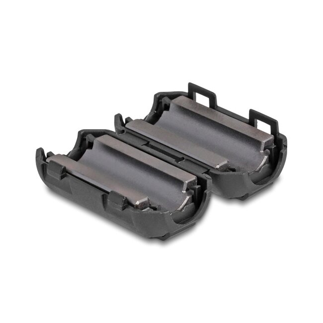 Delock Ferrit Core / Ferrit Ring for round cable 9 mm 2 pieces black