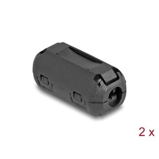 DeLOCK Delock Ferrit Core / Ferrit Ring for round cable 5 mm 2 pieces black