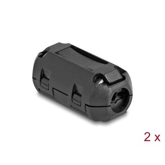 DeLOCK Delock Ferrit Core / Ferrit Ring for round cable 7 mm 2 pieces black