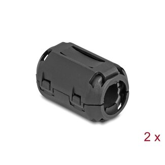 DeLOCK Delock Ferrit Core / Ferrit Ring for round cable 13 mm 2 pieces black