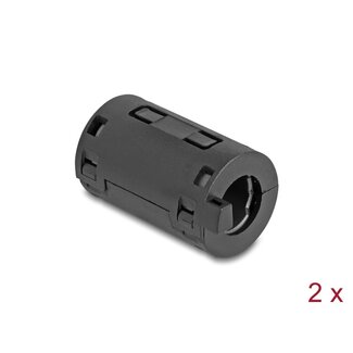 DeLOCK Delock Ferrit Core / Ferrit Ring for round cable 11 mm 2 pieces black