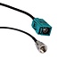 Fakra Z (v) - FME (m) adapter kabel - RG174 | 50 Ohm | 0,15 meter