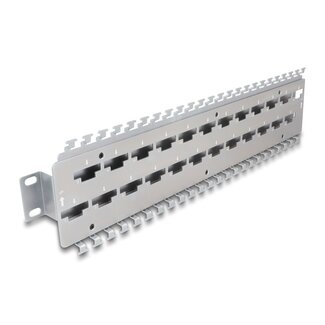 DeLOCK Delock 19″ Cable support rail for network cable connectors with LSA connection 24 port metal