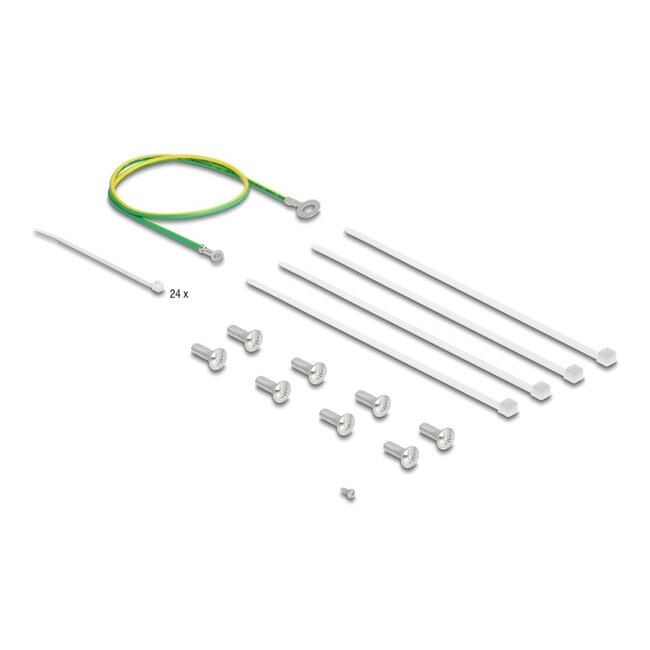 Delock 19″ Cable support rail for network cable connectors with LSA connection 24 port metal