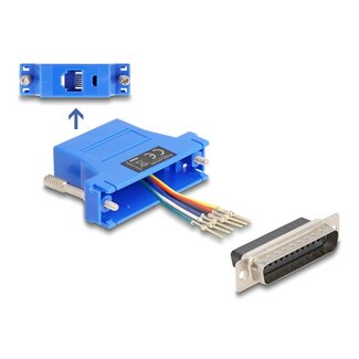 DeLOCK Delock D-Sub 25 pin male to RJ12 female Assembly Kit blue