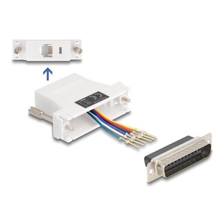 DeLOCK Delock D-Sub 25 pin male to RJ12 female Assembly Kit white
