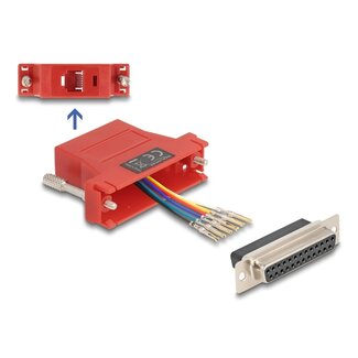 DeLOCK Delock D-Sub 25 pin female to RJ12 female Assembly Kit red