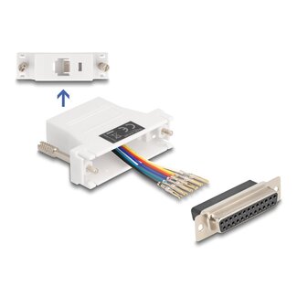 DeLOCK Delock D-Sub 25 pin female to RJ12 female Assembly Kit white
