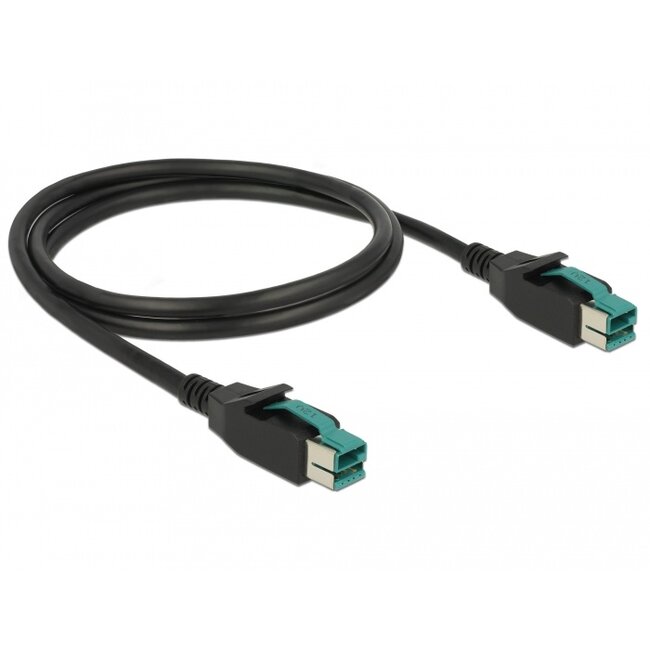 Delock PoweredUSB cable male 12 V > PoweredUSB male 12 V 1 m for POS printers and terminals