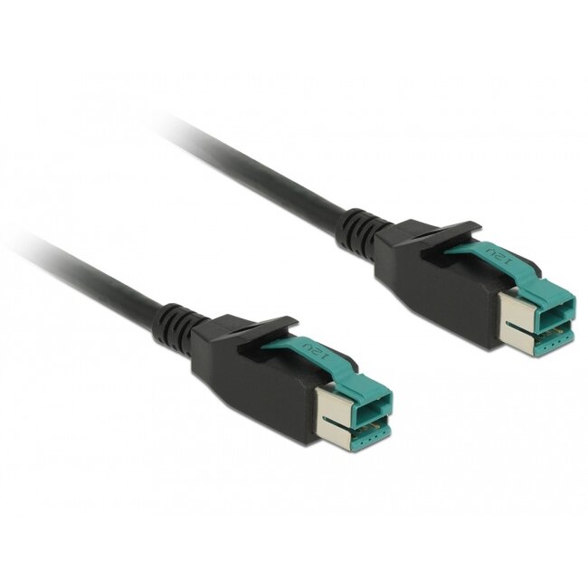 Delock PoweredUSB cable male 12 V > PoweredUSB male 12 V 1 m for POS printers and terminals