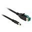 Delock PoweredUSB cable male 12 V > DC 5.5 x 2.1 mm male 5 m for POS printers and terminals