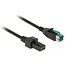 Delock PoweredUSB cable male 12 V > 2 x 4 pin male 1 m for POS printers and terminals