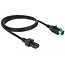 Delock PoweredUSB cable male 12 V > 2 x 4 pin male 1 m for POS printers and terminals