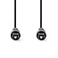 Optische Audiokabel | TosLink Male | TosLink Male | 1.00 m | Rond | PVC | Zwart | Label