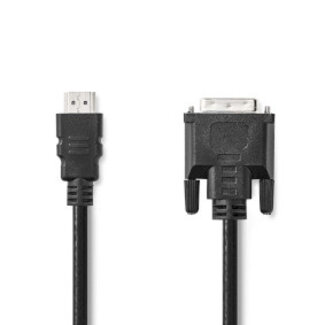 Nedis HDMI™ Kabel | HDMI™ Connector | DVI-D 24+1-Pins Male | 1080p | Vernikkeld | 3.00 m | Recht | PVC | Zwart | Label