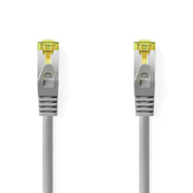 Cat 8.1 Netwerkkabel | S/FTP | RJ45 Male | RJ45 Male | 0.50 m | Rond | LSZH | Grijs | Label