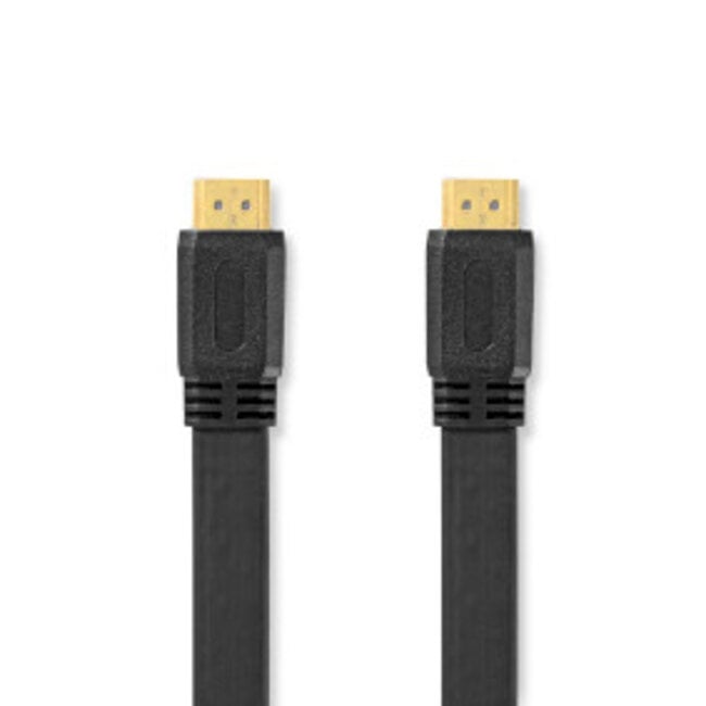 High Speed ​​HDMI™-Kabel met Ethernet | HDMI™ Connector | HDMI™ Connector | 4K@30Hz | 10.2 Gbps | 1.50 m | Plat | PVC | Zwart | Label