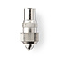 IEC (Coax) Connector | Recht | Male | Vernikkeld | 75 Ohm | Schroef | Diameter kabelinvoer: 7.0 mm | Metaal | Zilver | 2 Stuks | Doos