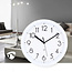 Wandklok | Diameter: 220 mm | Kunststof | Wit