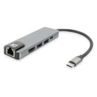 ACT ACT USB-C 4K docking station voor 1 HDMI monitor, ethernet, USB-A, PD pass-through