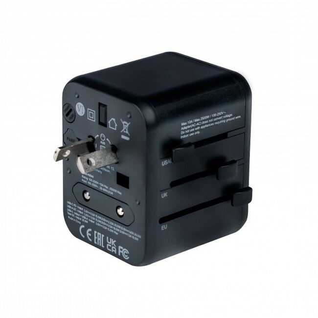 Verbatim UTA-02 universele reisadapter | 1x USB-A + 1x USB-C | 20W