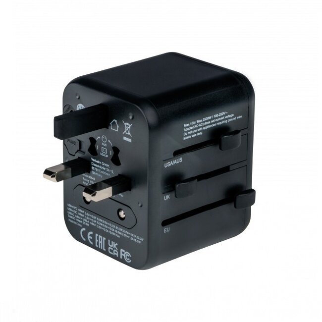 Verbatim UTA-02 universele reisadapter | 1x USB-A + 1x USB-C | 20W