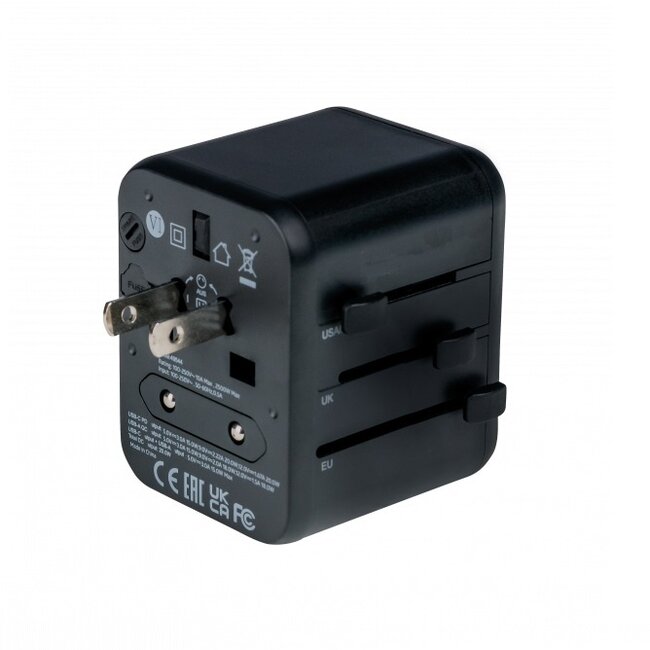 Verbatim UTA-02 universele reisadapter | 1x USB-A + 1x USB-C | 20W