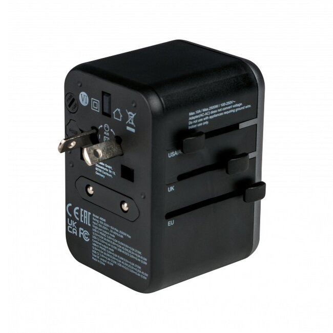 Verbatim UTA-04 universele reisadapter | 3x USB-A + 2x USB-C | 61W