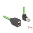 Delock RJ45 Network Extension Cable Cat.6A plug upwards angled to jack SF/UTP suitable for drag chains PUR (TPU) 2 m green