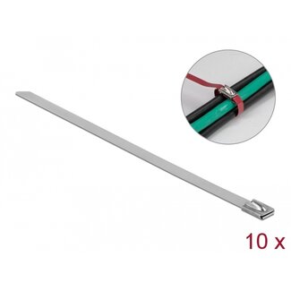 DeLOCK Delock Stainless Steel Cable Ties L 300 x W 7.9 mm 10 pieces