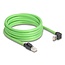 Delock RJ45 Network Cable Cat.6A plug to plug upwards angled SF/UTP suitable for drag chains PUR (TPU) 5 m green