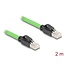 Delock RJ45 Network Cable Cat.6A plug to plug SF/UTP suitable for drag chains PUR (TPU) 2 m green