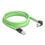 Delock RJ45 Network Cable Cat.6A plug to plug downwards angled SF/UTP suitable for drag chains PUR (TPU) 2 m green