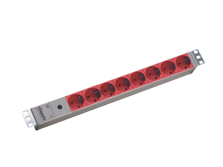 Bachmann 333.4101 8AC-uitgang(en) 1U Grijs, Rood energiedistributie